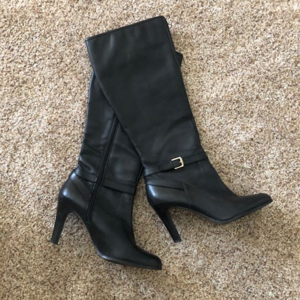 Ralph Lauren Black Leather Boots